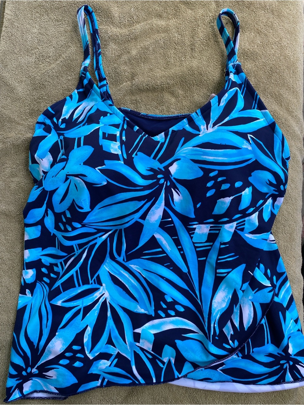 Lands' End SPF 50 Like New Tankini Top Sz M 10/12